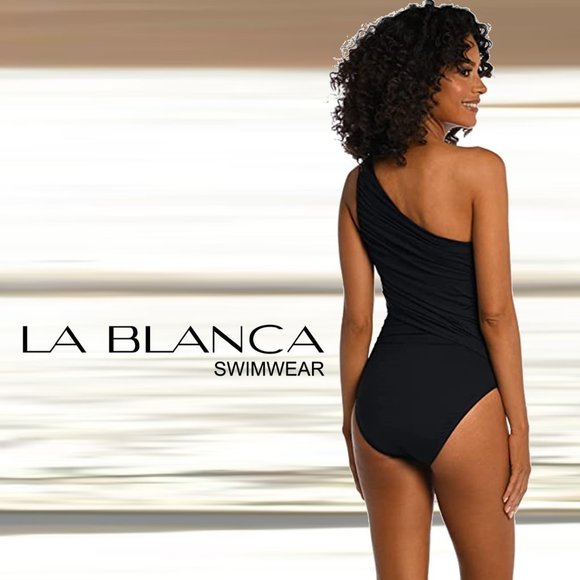 LA BLANCA Island Goddess Shirred One Shoulder One Piece 🏖️  NEW WITH TAG… - Picture 6 of 12